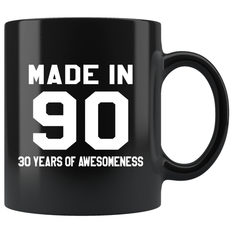 Made In 90 11oz Black Mug