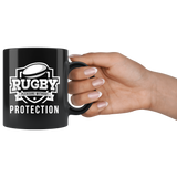 Rugby Pleasure Without Protection 11oz Black Mug