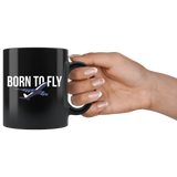 Born To Fly 11oz Black Mug