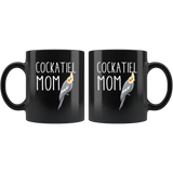Cockatiel Mom 11oz Black Mug