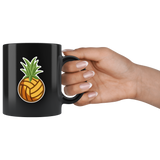 Pineapple Volleyball 11oz Black Mug