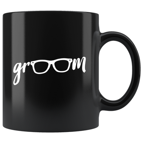 Groom 11oz Black Mug