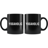 Yogaholic 11oz Black Mug