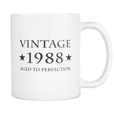 Vintage 1988 11oz White Mug