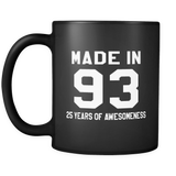 Made In 93 Black Mug
