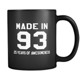 Made In 93 Black Mug