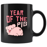 Year Of The Pig 11oz Black Mug