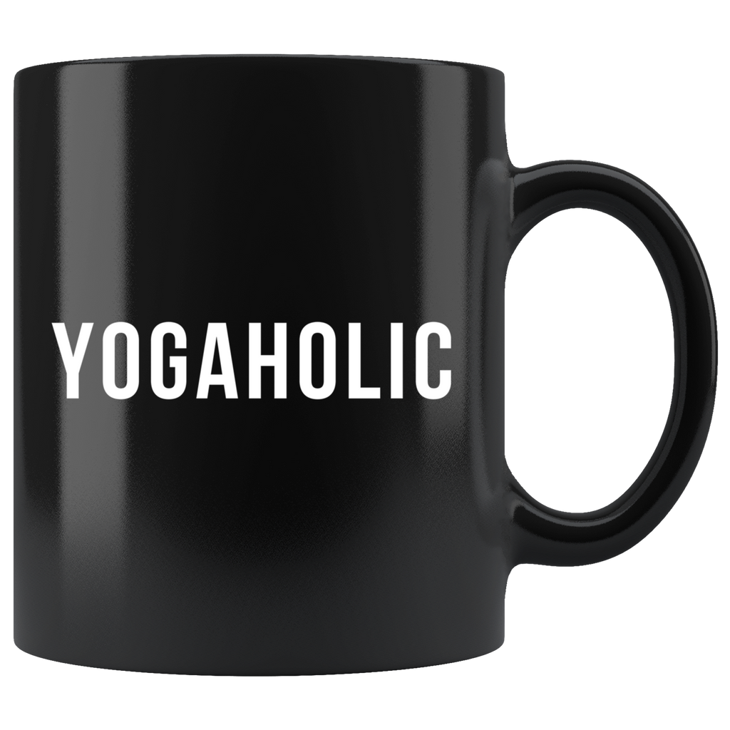 Yogaholic 11oz Black Mug