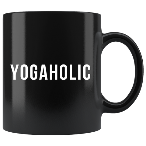 Yogaholic 11oz Black Mug