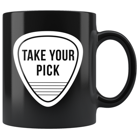 Take Your Pick 11oz Black Mug
