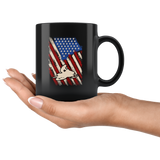 American Snowmobile 11oz Black Mug