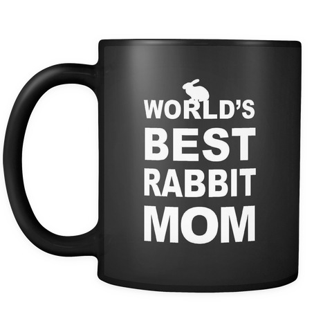 World's Best Rabbit Mom Black Mug
