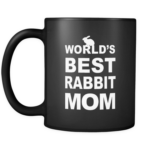 World's Best Rabbit Mom Black Mug