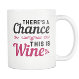 There's A Chance This Is Wine White Mug