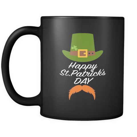 Happy St Patricks Day Mug in Black