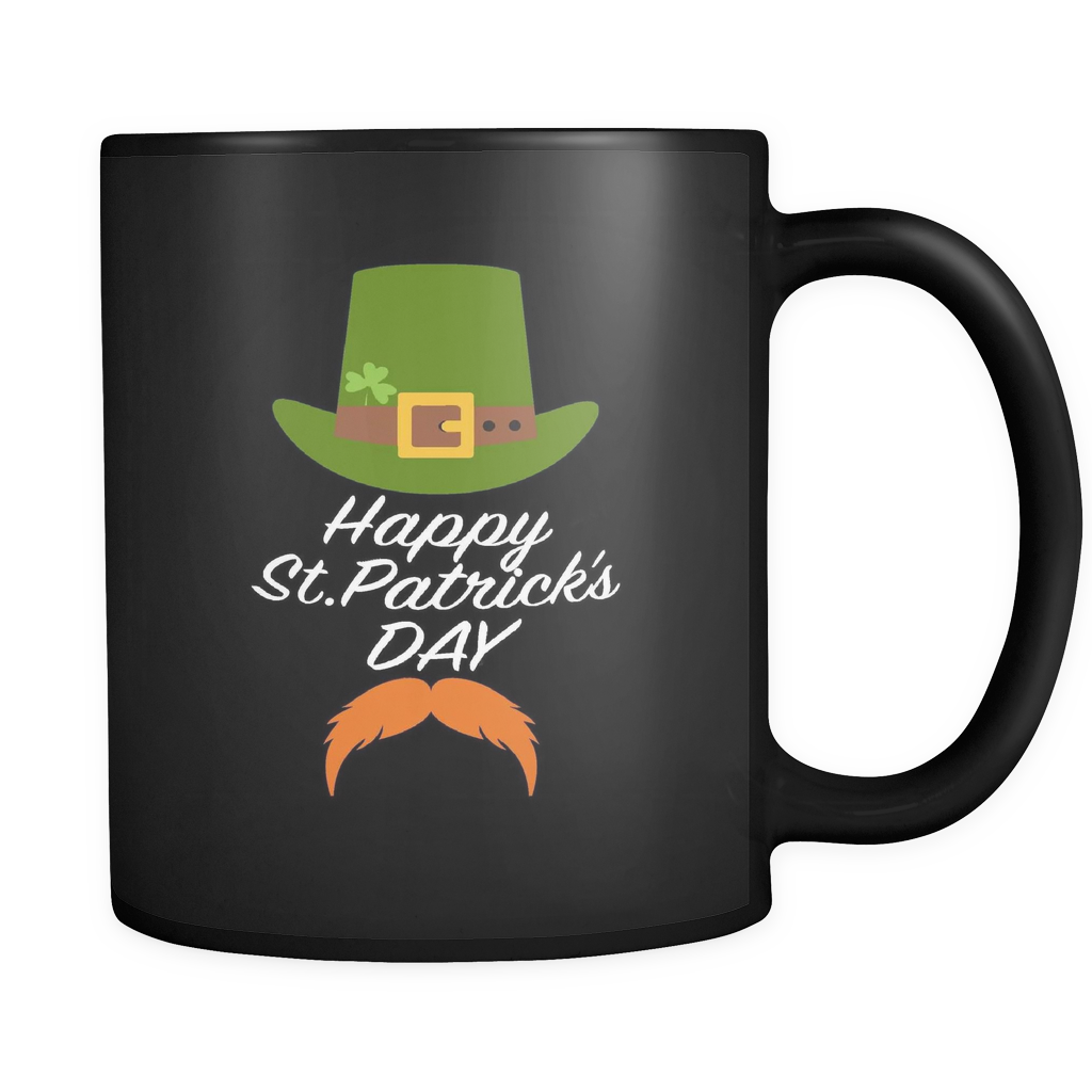 Happy St Patricks Day Mug in Black