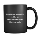 Life Without Geometry Black Mug