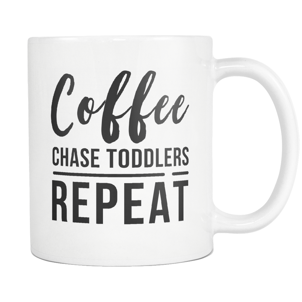 Coffee Chase Toddlers Repeat White Mug