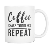 Coffee Chase Toddlers Repeat White Mug