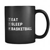 Eat Sleep Basketball Black Mug