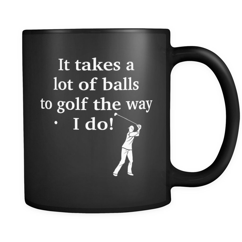 Funny Golfer Black Mug - Gift for Golfer