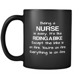 Being A Nurse Black Mug
