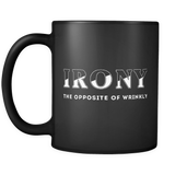 Irony The Opposite of Wrinkly Mug in Black