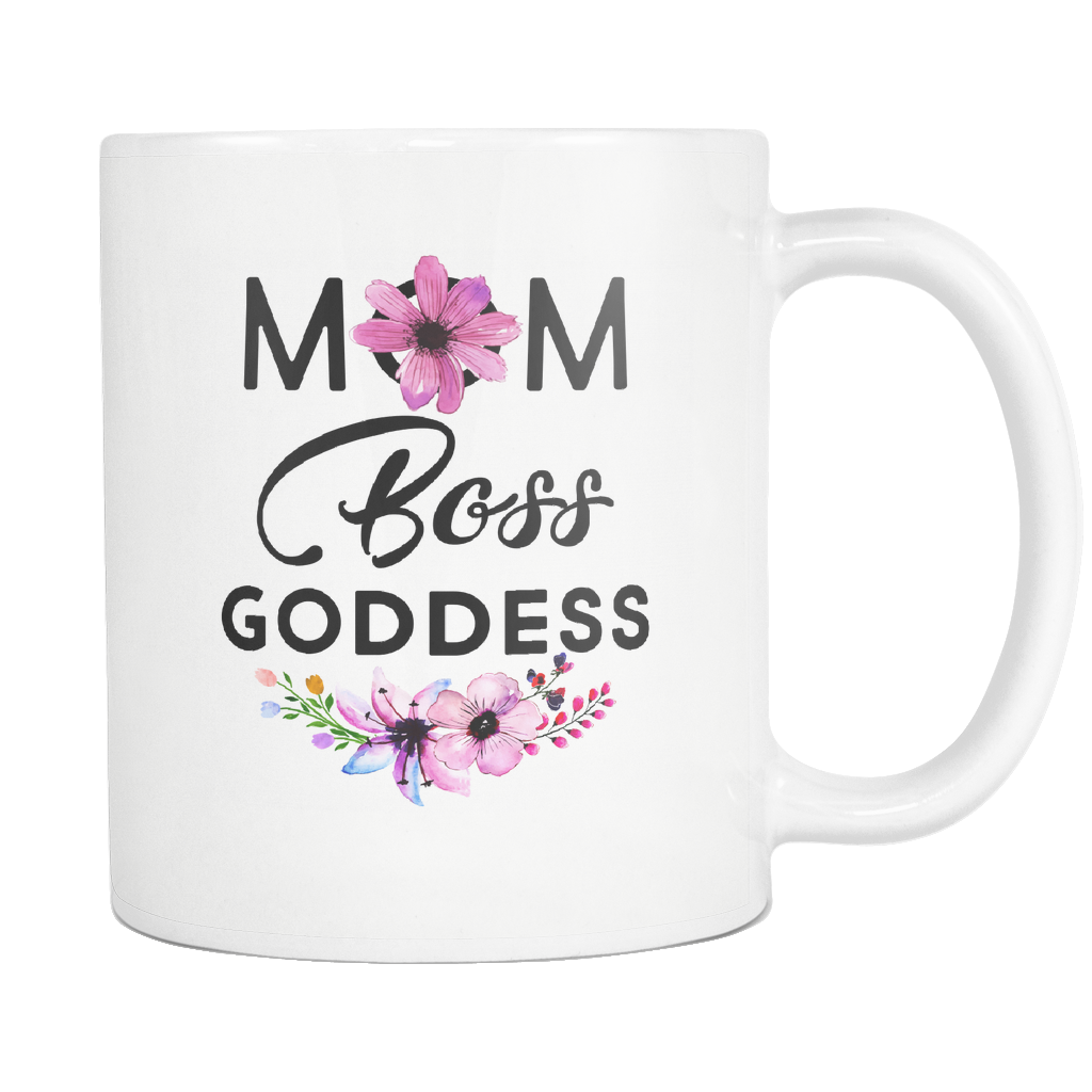 Mom Boss Goddess White Mug