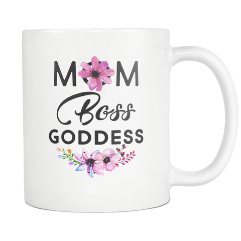 Mom Boss Goddess White Mug