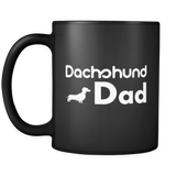 Dachshund Dad Black Mug