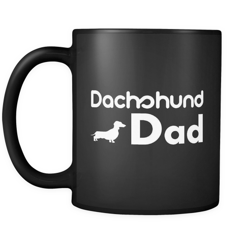 Dachshund Dad Black Mug
