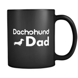 Dachshund Dad Black Mug