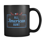 All American Aunt Black Mug