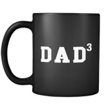 Dad of 3 Black Mug