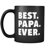 Best Papa Ever Black Mug