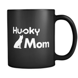 Husky Mom Black Mug