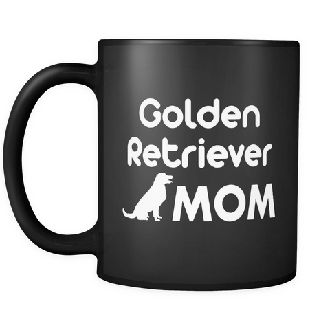 Golden Retriever Mom Black Mug