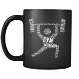 Gym Workout Black Mug