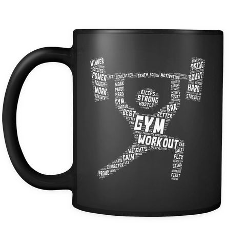 Gym Workout Black Mug