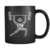 Gym Workout Black Mug