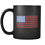 Beer Pong American Flag (Vertical) Black Mug