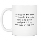 99 Bugs In The Code White Mug