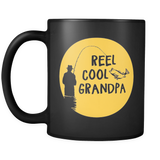 Reel Cool Grandpa Black Mug
