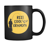 Reel Cool Grandpa Black Mug