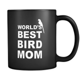 World's Best Bird Mom Black Mug