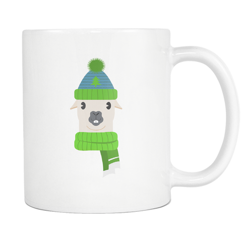Christmas Llama White Mug