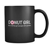 Donut Girl Black Mug
