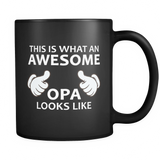 This Is What An Awesome Opa Looks Like Black Mug