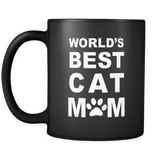 World's Best Cat Mom Black Mug