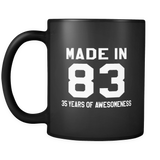 Made In 83 Black Mug